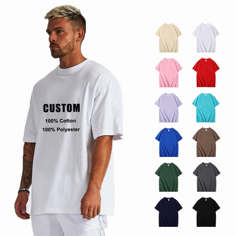 Custom Print T Shirts Unisex Blank Tshirts Wholesale Tee Shirt Men's T-shirts Pour Hommes Men Tshirt Designer T Shirt for Men