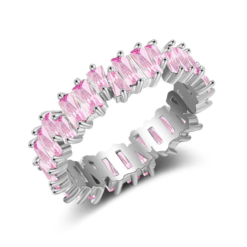 Cubic Zirconia Promise Rings for Women 10 Styles Available Noble Wedding Jewelry Ring for Girl Fine Gift Ring Wholesale