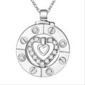 Stairway to Heaven Silver Necklace Heart Pendant Couple Necklace With Two Chains for Women Man Jewelry