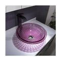 Bathroom Vessel Sink Tempered Glass Water Drop  Vanity Counter Top Lavabo