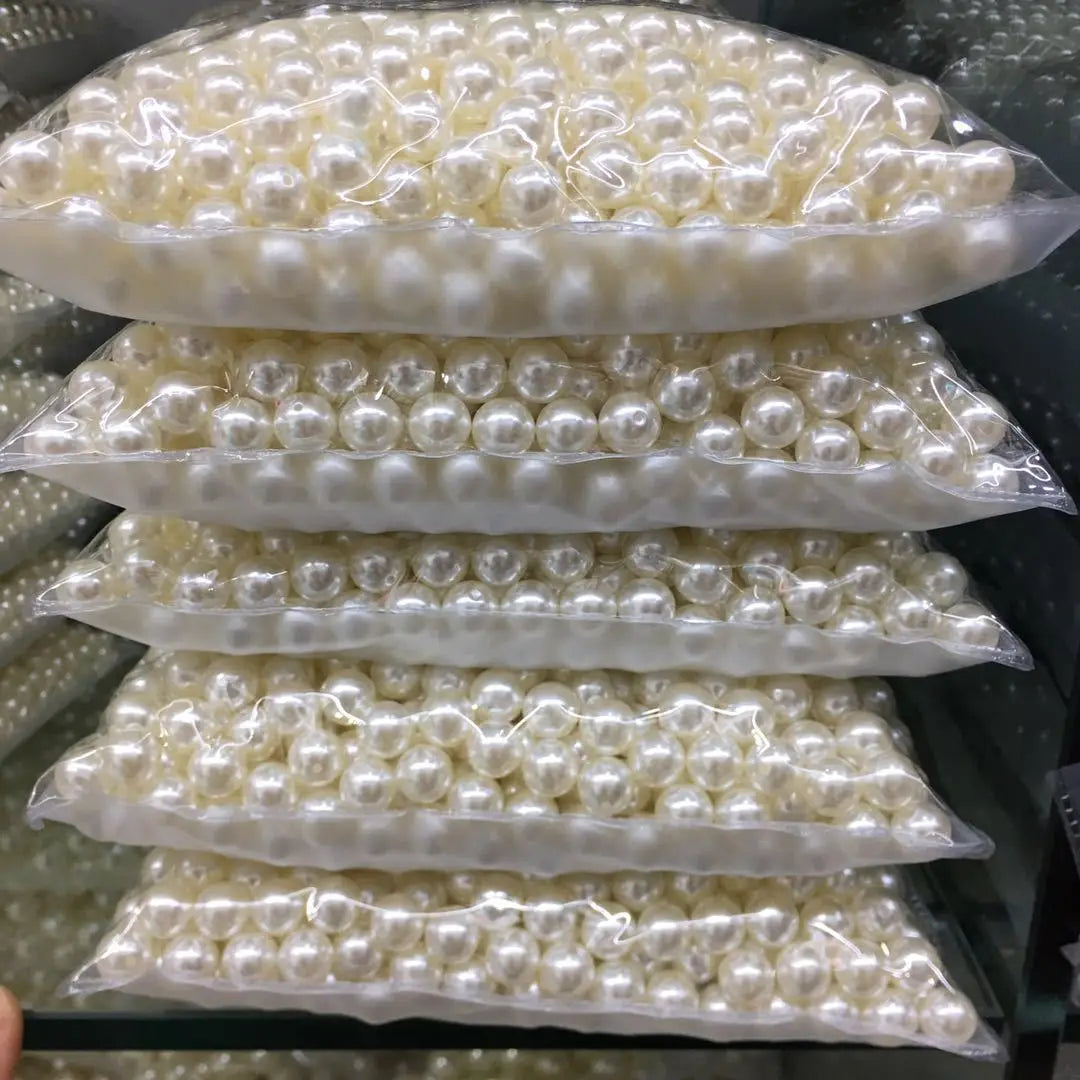 3/4/6/8/10/12/14/16mm Pearl Beads ABS Loose Round Beads Craft for Fashion Jewelry Making DIY Imitation Garment Beads