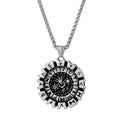 Nordic Viking Rune Man Pendant Necklace Silver Stainless Steel Norse Pagan Man Necklace Jewelry