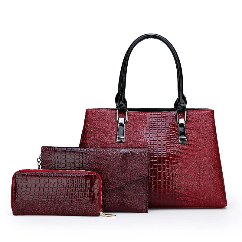 2022 Trend Fashion Women's Bags Brand Designer Handbag Texture Three-piece Shoulder Bags Women's Messenger Bag Handbags