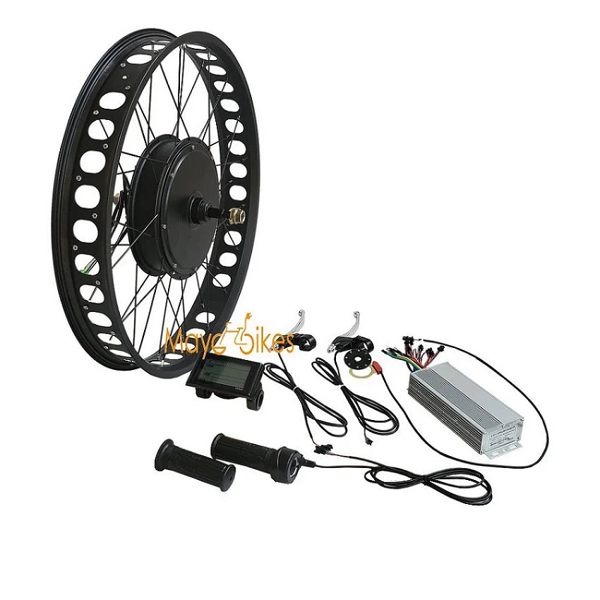 170mm Drop Out 26'' X 4.0 48v 1000w/1500w Fat Tire Electric Bike Conversion E-bike Wheel Kit for Snow Electric Bike