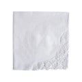 HZO-22056 Wholesale Soft White Lace Handkerchiefs Cotton Embroidery Hankies Bridal Women Ladies Wedding Holiday Gift