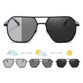 2025 Fashion Men Women Anti Glare Driving Polarized Sun Glasses UV400 Metal Square Photochromic Sunglasses Men Women