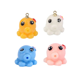Lovely 3d Mini Miniature Octopus Devilfish Design Resin Sea Animals Craft Decoration
