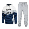 Custom Logo Mens Tracksuit Set Wholesale Private Label Men Sportswear Hoodies Jogging Suits 2 Piece Tracksuits Set