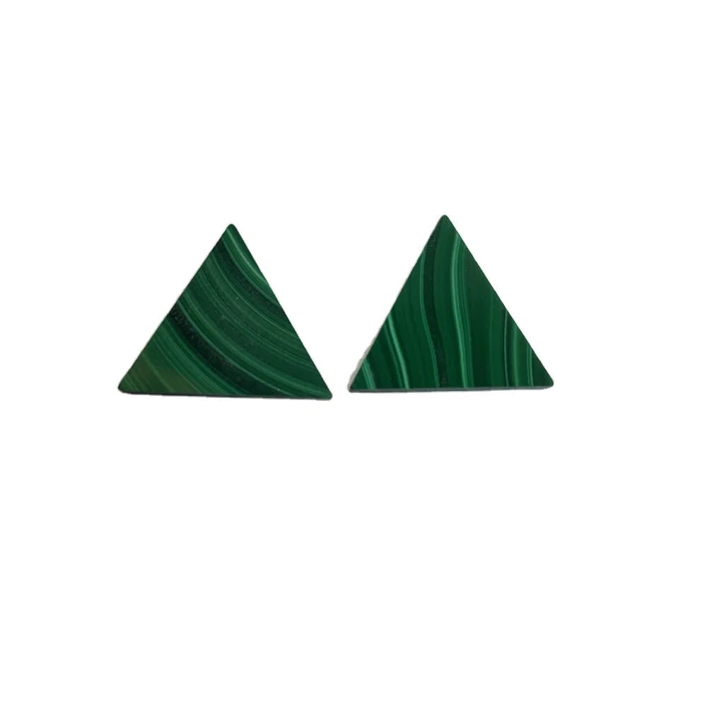 Special Triangle Shape Malachite Pendant Natural Green Malachite Gems