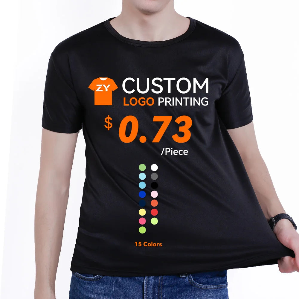 ZYtshirt Customised Blank Unisex Tee Plain T-shirt Cotton t Shirt Design LOGO DTF DTG Screen Print Tshirt Custom Tshirt Printing