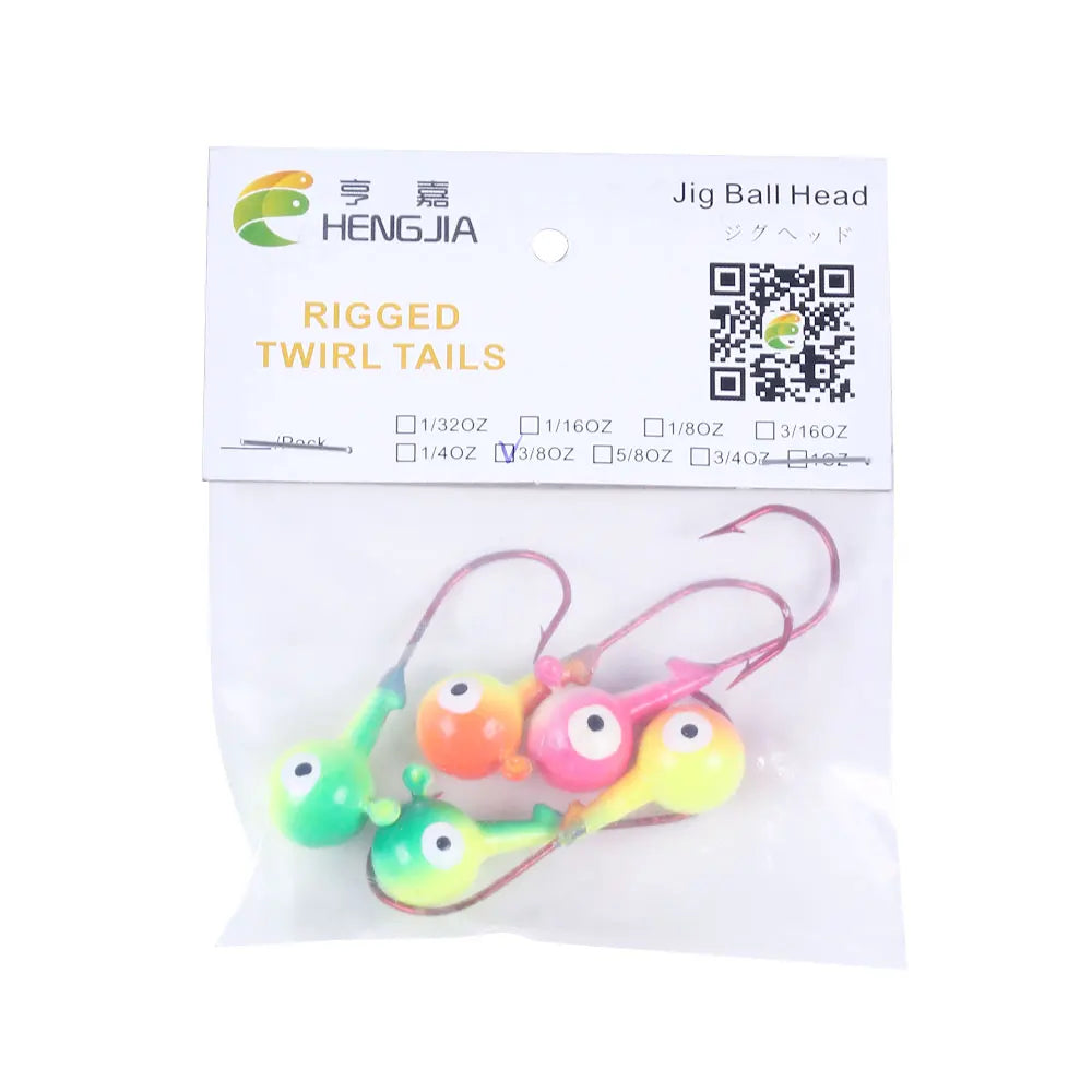 Wholesale 7G/10.5G  Big Eyes Jig Lead Round Head Fishing Lure Jigs Hooks