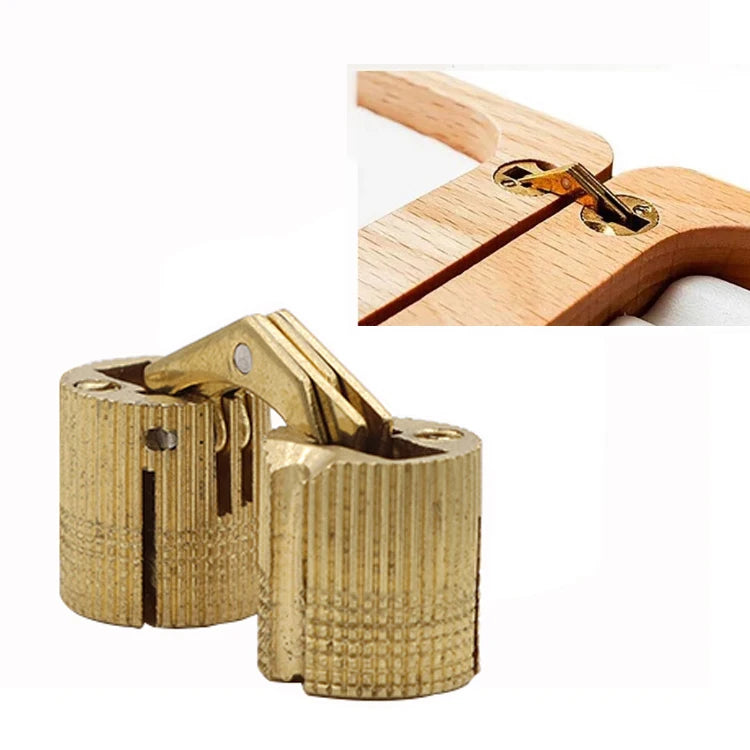 Furniture Hardware Fittings Small Brass Barrel Invisible Hinges