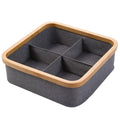 Raytop Containers Perfume 4 Compartment Cosmetic Foldable Divide Boxes Underwear Cloth Storage Organizer