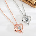 Wholesale High Quality Fine Elegant love Heart with Big Crystal and Stones Necklace Gift for Women