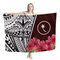 Wholesale Price Custom Sarongs Polynesian Samoan Tribal Chuuk Design Lightweight Large Size Beach Towel Beach Srongs Cover up