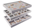 Wholesale Velvet showcase Ring Earring Bangles Necklace Jewelry Trays Display Stand for Storage Display