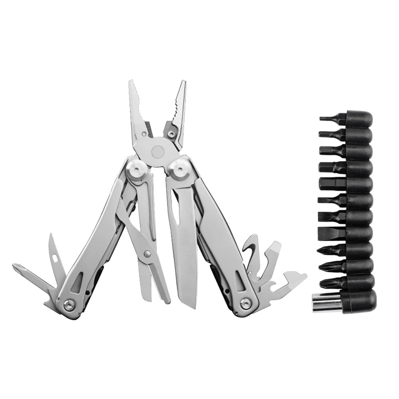 GHK Outdoor Camping Survival Gifts 14 Functions EDC Pocket Foldable Multitool Full Locking Pliers DIY Metric OEM