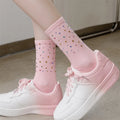 Wholesale New Cotton Tube Casual Luxury Socks Breathable Knitted Daily Use Crew Socks for Women Shiny Diamond Solid Color Autumn