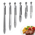 Non-slip Cooking Bread Food Tongs Stainless Steel Kitchen Tong With Silicon Handle for Cooking Baking Grilling BBQ