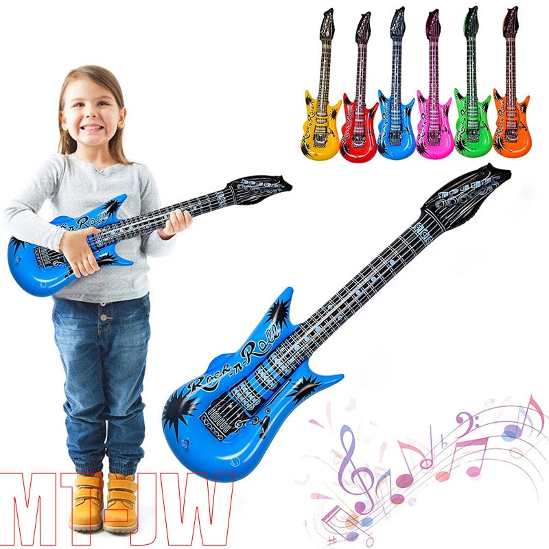 Factory Wholesale Inflated Guitar Promotional Inflatable Guitar for Kids
