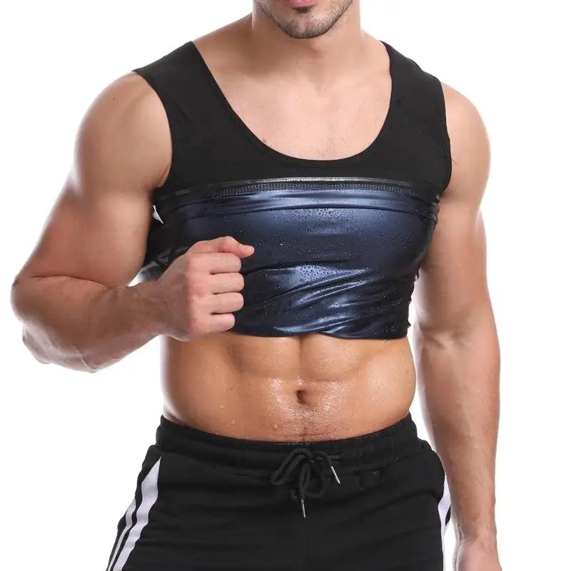 New Sweat Shaper Men Vest Sauna Sport Sweat Tank Tops Body Shaper Slimming Workout Shirt
