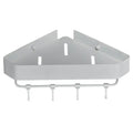Modern White Copper Dual Tier Durable Space Saving Bathroom Rack No Drilling Adhesive Wall Mounted Corner Shower Caddy