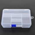 Small 5 Grid Plastic Organizer Storage Box for Beads Nail Art Jewelry Hardware Rock