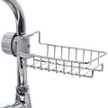 Adjustable Faucet Tap Drain Rack Kitchen Utensil and Sponge Holder for Scrubbers Soap Storage Rack