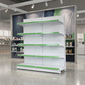 Factory Direct Sale Heavy Duty Double-Sided Grocery Store Pharmacy Supermarket Display Shelves White Color Freestanding Metal
