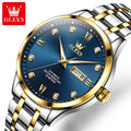 OLEVS 9946 Custom Luxury Stainless Steel Band Business Waterproof Luminous Automatic Watches Men's Calendar Quartz Wrist Watch