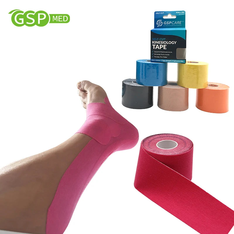 5cm*5m Kinesiology Tape OEM Cotton Adhesive Tape Roll Kinesiology Tape Breathable Sport Accessories Cinta Kinesiologa