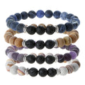 Big Jewelry Bracelet Factory Wholesale Matte Stone Lava Beads Bracelet Aromatherapy Lava Diffuser Bracelet
