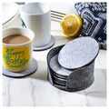 Absorbent Eco-Friendly Contemporary Grey Felt Coaster Set with Custom Logo 10x10cm Round Drink Coasters for Tea/Coffee Cup Mats