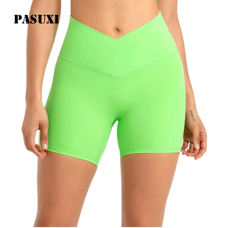 PASUXI Wholesale Women's High Waist Seamless Yoga Shorts - Scrunch Butt Push up Quick Dry Gym Running Fitness Shorts