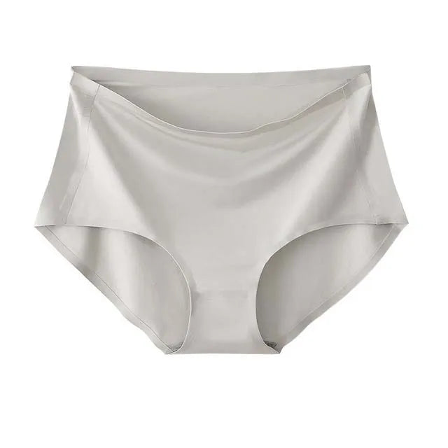 Wholesale Soft High Waist Seamless Panties Invisible Underwear Women Ice Silk High-rise Comfortable Quick Dry Laser Cut Panties