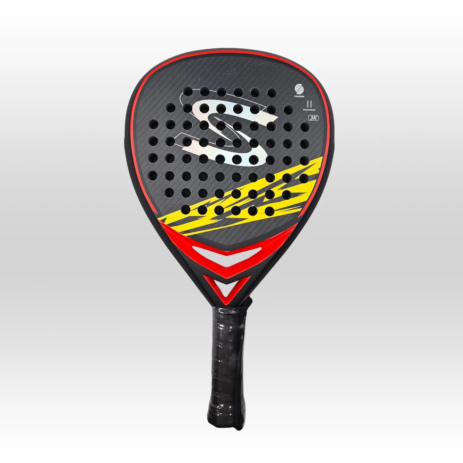 2025 New Trend Hot Selling Carbon Fiber Tennis Racquet with EVA Memory Foam Round Paddle Racket for Beach Sports