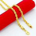 Gold Dubai Gold Plated Temperament Jewelry Chopin Twist Necklace for Men and Women