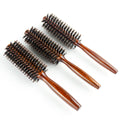 Factory Direct High-Temperature Resistant Four-Flat Wooden Curling Comb Wild Boar Bristle for Men Women Blow-drying Hairbrush