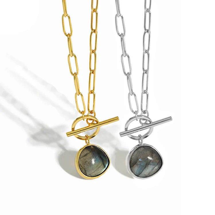 WMXA405 Natural Labradorite Pendant Necklace Sterling Silver Gift for  Women Teens Wife Mom Girlfriend
