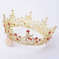 Manufacturer Wholesale Luxury Baroque Retro High-Grade Large Round Bride Crown Palace Tiara Whole Circle Queen Crown