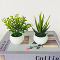 Small Indoor Bonsai Artificial Potted Plant Plastic Simulation Green Grass for Home Decoration Fake Bonsai Grass
