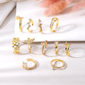 HOVANCI Minimalist Jewelry 18K Gold Plated Star Butterfly Zircon Ring Gift Waterproof Open Size Rings for Women