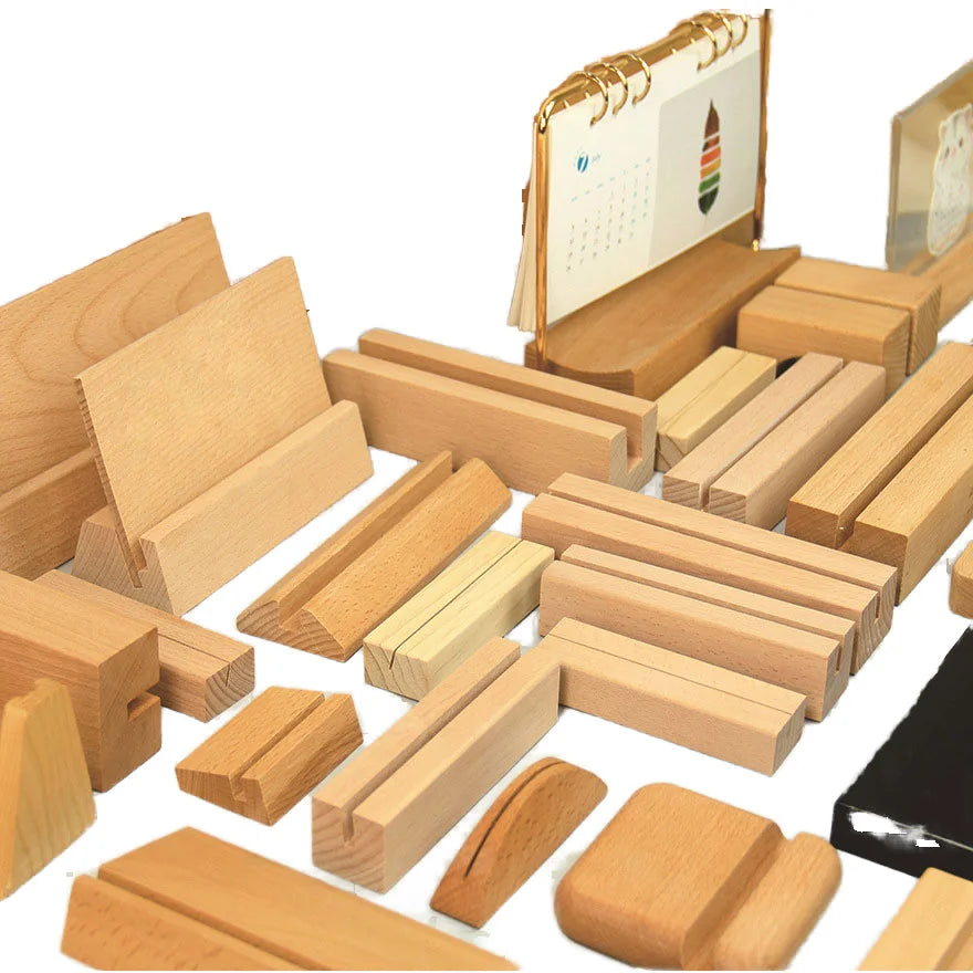 Wholesale 20 Pcs Creative Wooden Photo Stand Display Card for Home & Wedding Table Decorations Dropshipping Available