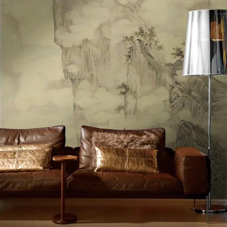 Custom 3D Mountains Wallpaper Mural Living Room TV Background Wall Decorative Soundproof Panels Interior Waterproof Paper