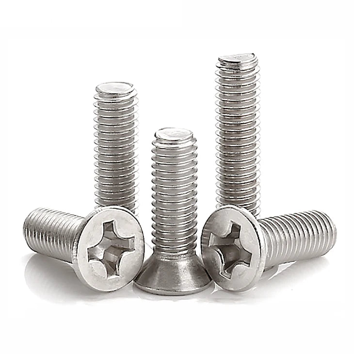 1000pcs/Bag Carbon Steel Nickel Plated M1.2 M1.4 M1.6 M2 M2.5 M3 M3.5 M4 Machine Screw Cross Phillips Countersunk Flat Metric