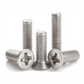 1000pcs/Bag Carbon Steel Nickel Plated M1.2 M1.4 M1.6 M2 M2.5 M3 M3.5 M4 Machine Screw Cross Phillips Countersunk Flat Metric
