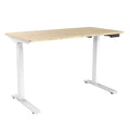 Electric Single Motor Height Adjustable Sit Standing Desk PC Workstation White