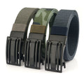 New Men's Canvas Webbing Belt With Removable Buckle Pure Color 7 Holes Golf Sports Casual Jeans Fabric Belts