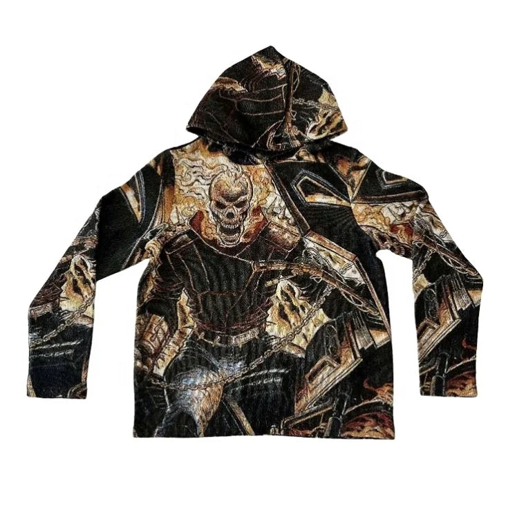 Brand New Jimi Hendrix Tapestry Sweater Sun Hooded Celebrity Coat in Spring Made of Polyester/Cotton