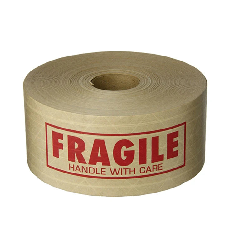 Recycled Biodegradable BOPP Water Activated Adhesive Sticker Carton Sealing Packing Tape Brown Kraft